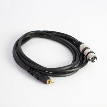 Adapter Kabel Cinch male auf female XLR, 2 m, schwarz