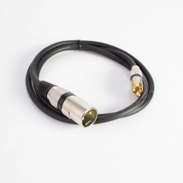 Adapter Kabel Cinch male  auf male XLR, 2 m, schwarz