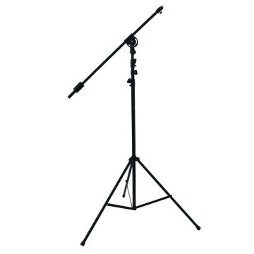 Overhead Mikrofon-Stativ, verstellbare Höhe max 3,90m, schwarz - Mikrofonständer / Mikrofonhalter