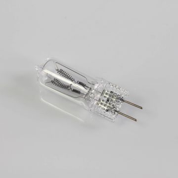 Halogen Studiolampe mit 6,35 mm Stiftsockel 120V / 300W, Sockel GX-6,35, 3200K, 300h, weiß 