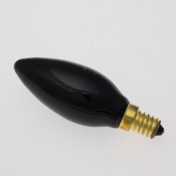 Schwarzlichtlampe C35 240V / 40W - UV-Kerzenlampe, UV-Aktiv, Sockel E-14