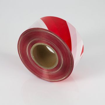 Absperrband rot / weiß, 500m x 75 mm