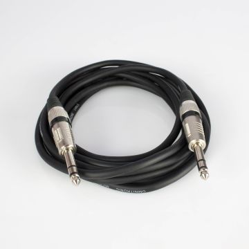 Klinken Kabel, 6,3 mm, stereo, 1 m, schwarz, ROAD