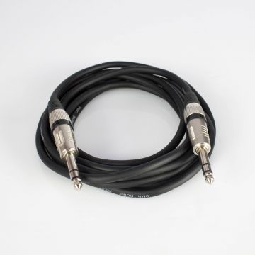 Klinken Kabel, 6,3 mm, stereo, 6 m, schwarz, ROAD