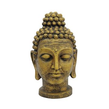 Buddhakopf SUMANA, antik-gold, 75cm, wetterfest