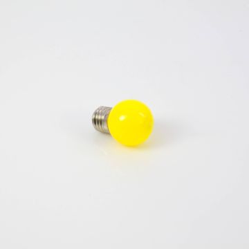 LED Lampe G45 230V / 1W, Sockel E-27, gelb