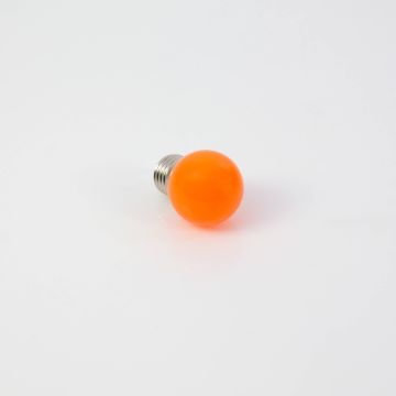 LED Lampe G45 230V / 1W, Sockel E-27, orange